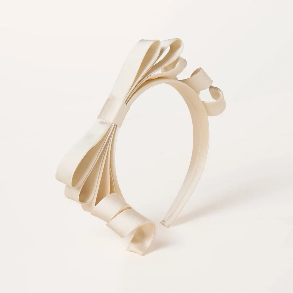 Ribbon Bow Headband - nwt kate spade new york x Target Cream